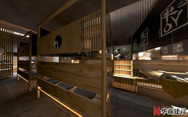 廣州170平日料店裝修，設計後實用餐位達到56位